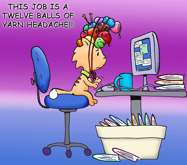 12 Balls of Yarn Headache